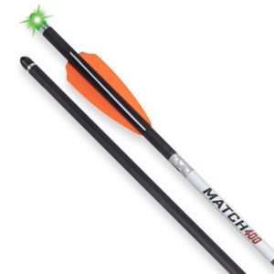 TenPoint Wicked Ridge Match 400 - Lighted 20” Carbon Crossbow Arrows (Pack of 3) - 400-Grains, 004” Straightness - with Alpha-Blaze Lighted Nock & Alpha-Nock HP - Essential for Crossbow Hunting