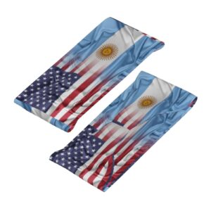 USA and Argentina Flag Sports Headbands Unisex Yoga Non-Slip Quick-Drying Workout Hairband