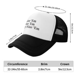 Wine Em Dine Em Sixty Nine Hat Unisex Adult Trucker Hats Adjustable Cap for Adults Classic Fishing Caps