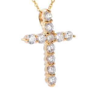 biaihqie stainless steel rhinestone solid crystal cross pendant memorial keepsake women jewelry