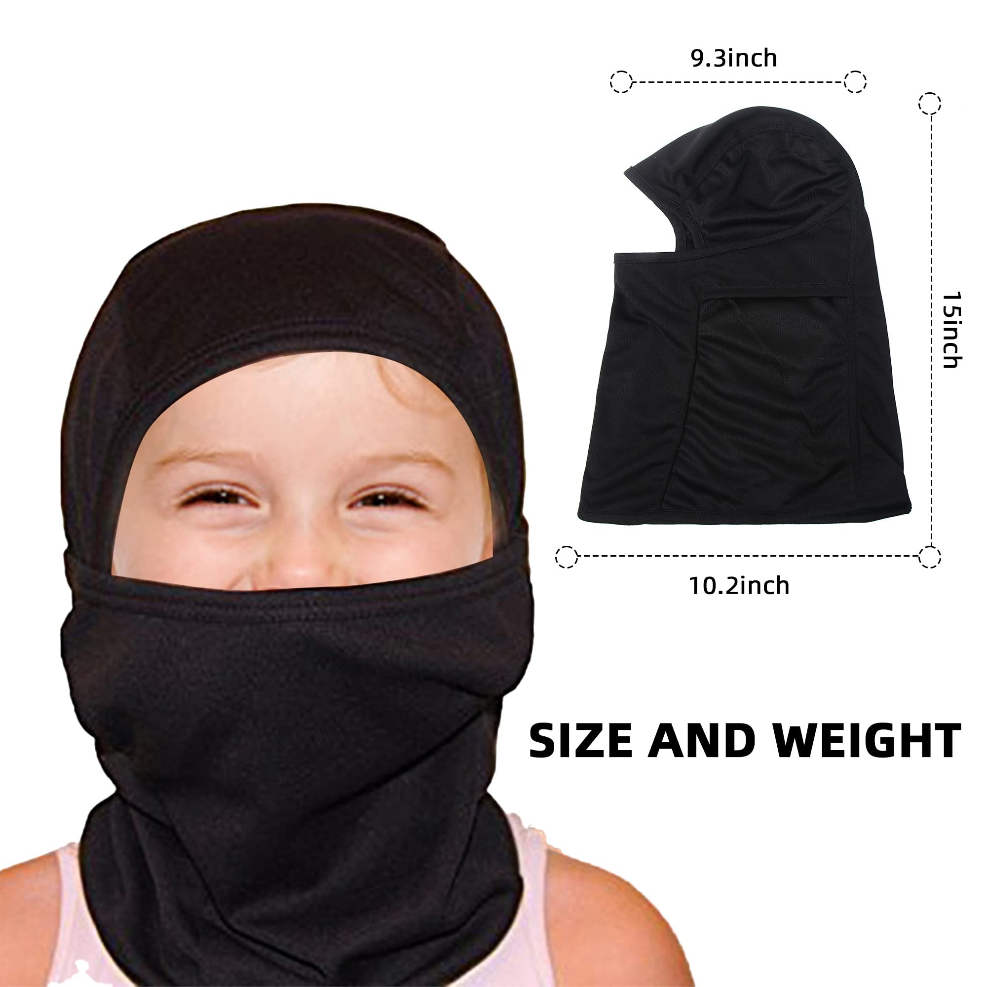 Black Ski Mask Youth Head Warmers for Football Youth Ski Mask Hood Football Ski Mask Youth Ski Mask Black Ski Mask for Kids Youth Face Mask Hunting Black Kids Ski Mask Hunting Face Mask for Kids