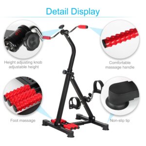 REAQER Pedal Exerciser Bike Hand Arm Leg and Knee Stroke Recovery Equipment for Seniors, Elderly physical therapy sit exercise