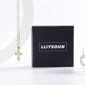 LLIYSOUN Gold Cross Necklaces for Women Jewelry Gold Cross Necklaces Gifts for Women Cross Necklace Minimalist Trendy Jewelry Valentines Day Gifts CN4