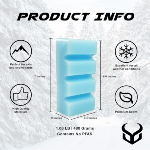 DEMON UNITED USA Silver Edition Ski & Snowboard Tuning Kit w/All Season Temp Wax, Ski Hot Wax Iron, Edge Tuner, Metal Scraper, & More! (Silver Edition Plus Hyper Big Block Wax)