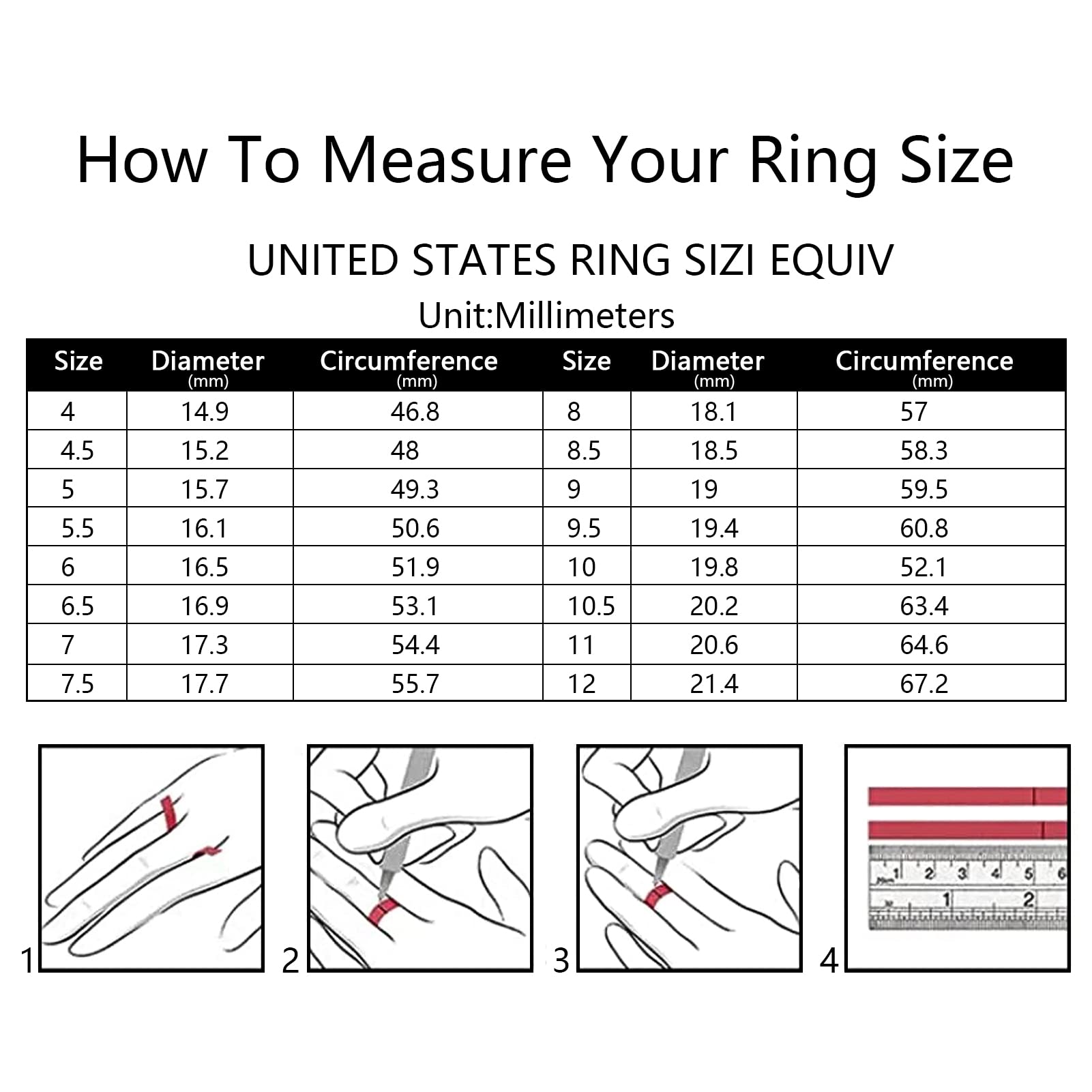 CHIRENMA Moissanite Wedding Band Ring for Women in 925 Sterling Silver Eternity Anniversary Stackable Wedding Ring Size 5-9 (style 3, 8)