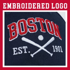 Boston Hat Red Men Women Embroidered Mesh Trucker Hat Adjustable Snapback Baseball Cap Youth Golf Hats Blue Apparel Gifts