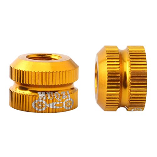 BESSTUUP Bicyle Inner Tube/Vacuum Tire Presta Valve Nut, Mountain Road Bikes Accessories Cycling Parts - Variors Colors for Choose - Yellow