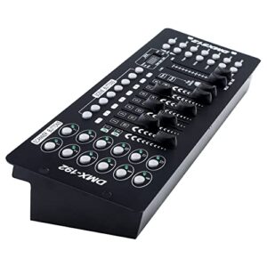 TCFUNDY DMX 512 Controller, 192 Channel DMX Light Controller Stage Lighting Console for Party DJ Disco Lights Show Night Club