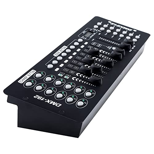 TCFUNDY DMX 512 Controller, 192 Channel DMX Light Controller Stage Lighting Console for Party DJ Disco Lights Show Night Club