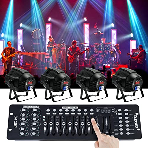 TCFUNDY DMX 512 Controller, 192 Channel DMX Light Controller Stage Lighting Console for Party DJ Disco Lights Show Night Club