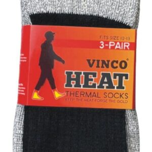 Vinco Thermal Socks 6 & 12 Pairs Insulated for cold weather Premium Comfortable Warm Winter Socks (9-11)