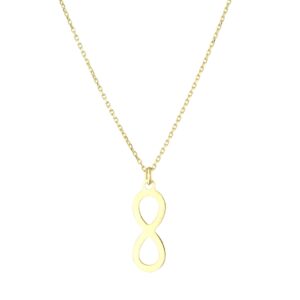 Altinbas 14k Gold Infinity Necklace - Dainty Gold Necklace for Women, Best Jewelry Gifts for Valentine's Day, Christmas and Birthday