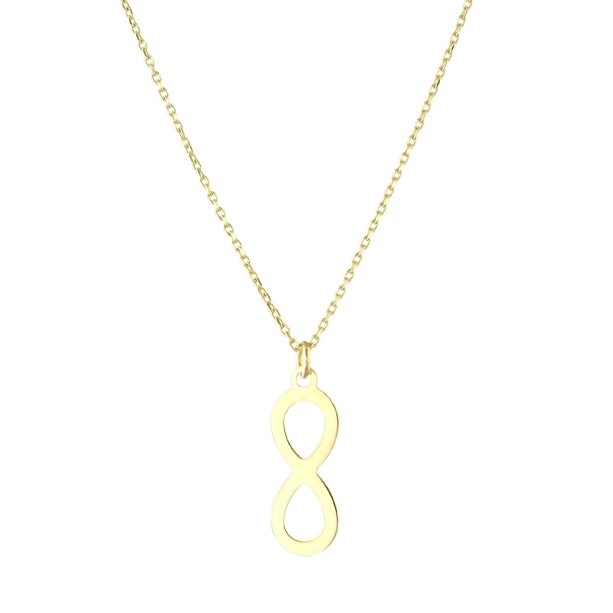 Altinbas 14k Gold Infinity Necklace - Dainty Gold Necklace for Women, Best Jewelry Gifts for Valentine's Day, Christmas and Birthday