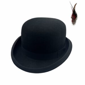 black bowler hat for men 100% wool derby hat mens dress hat fedora hats for men top hat for costumes