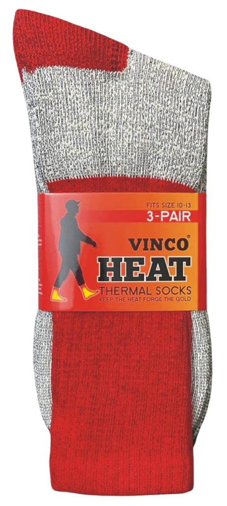 Vinco Thermal Socks 6 & 12 Pairs Insulated for cold weather Premium Comfortable Warm Winter Socks (9-11)