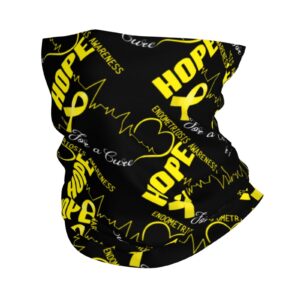 POOEDSO Breathable Hope for A Cure Ewings Sarcoma Awareness Neck Gaiter Double Sided Printing Multipurpose Balaclava Face Masks for Men Women Bandanas Sports Mask White