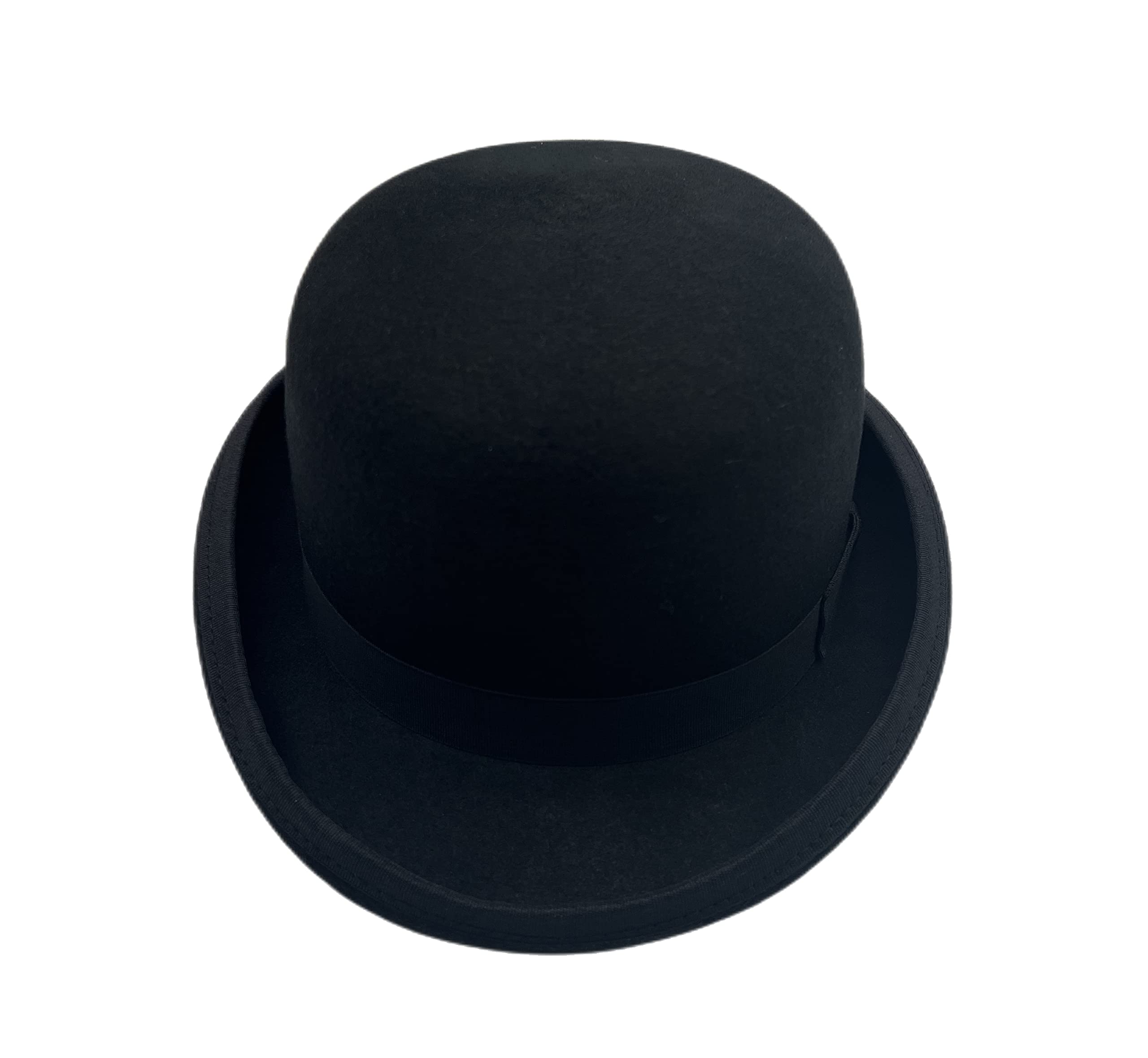 Black Bowler Hat for Men 100% Wool Derby Hat Mens Dress Hat Fedora Hats for Men Top Hat for Costumes