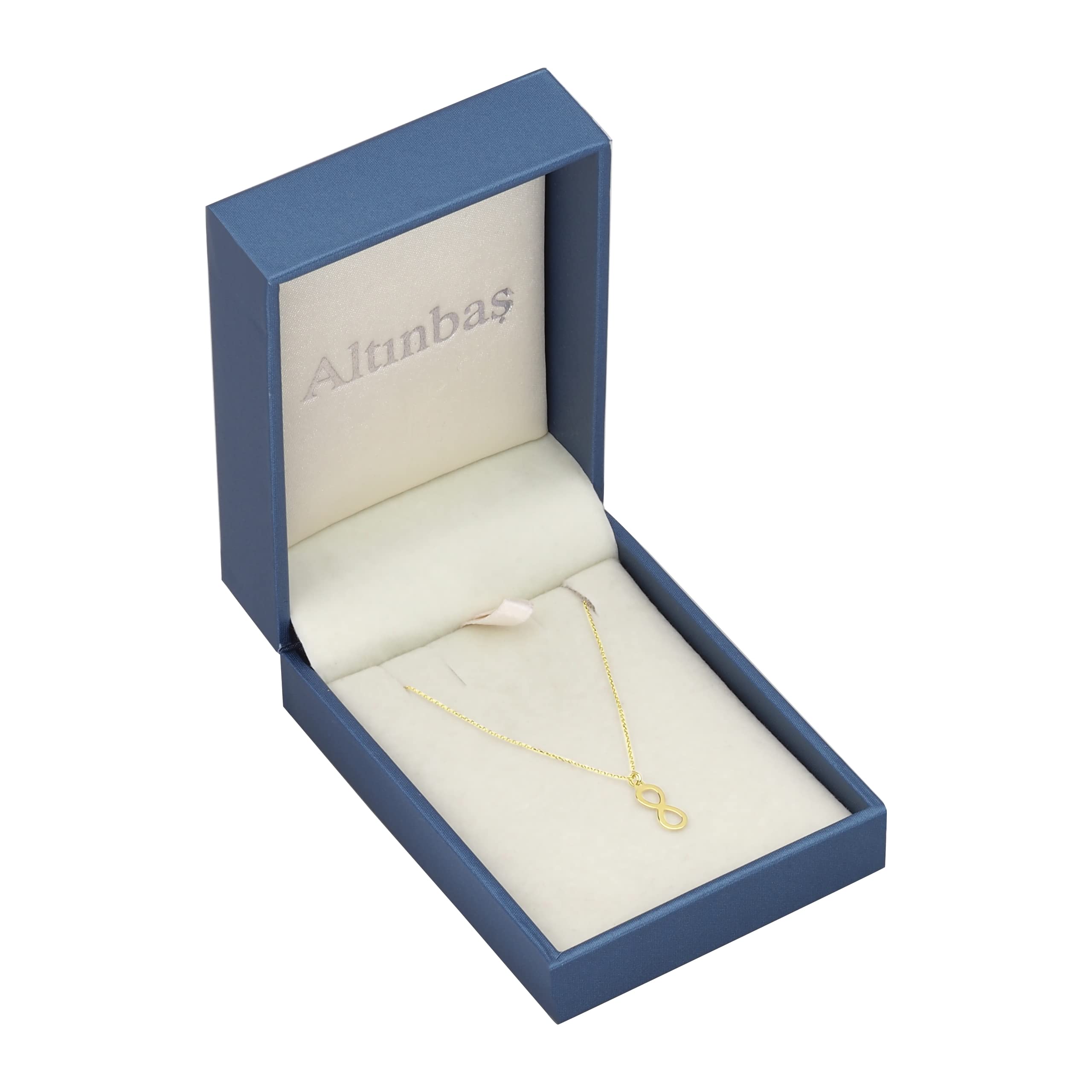 Altinbas 14k Gold Infinity Necklace - Dainty Gold Necklace for Women, Best Jewelry Gifts for Valentine's Day, Christmas and Birthday