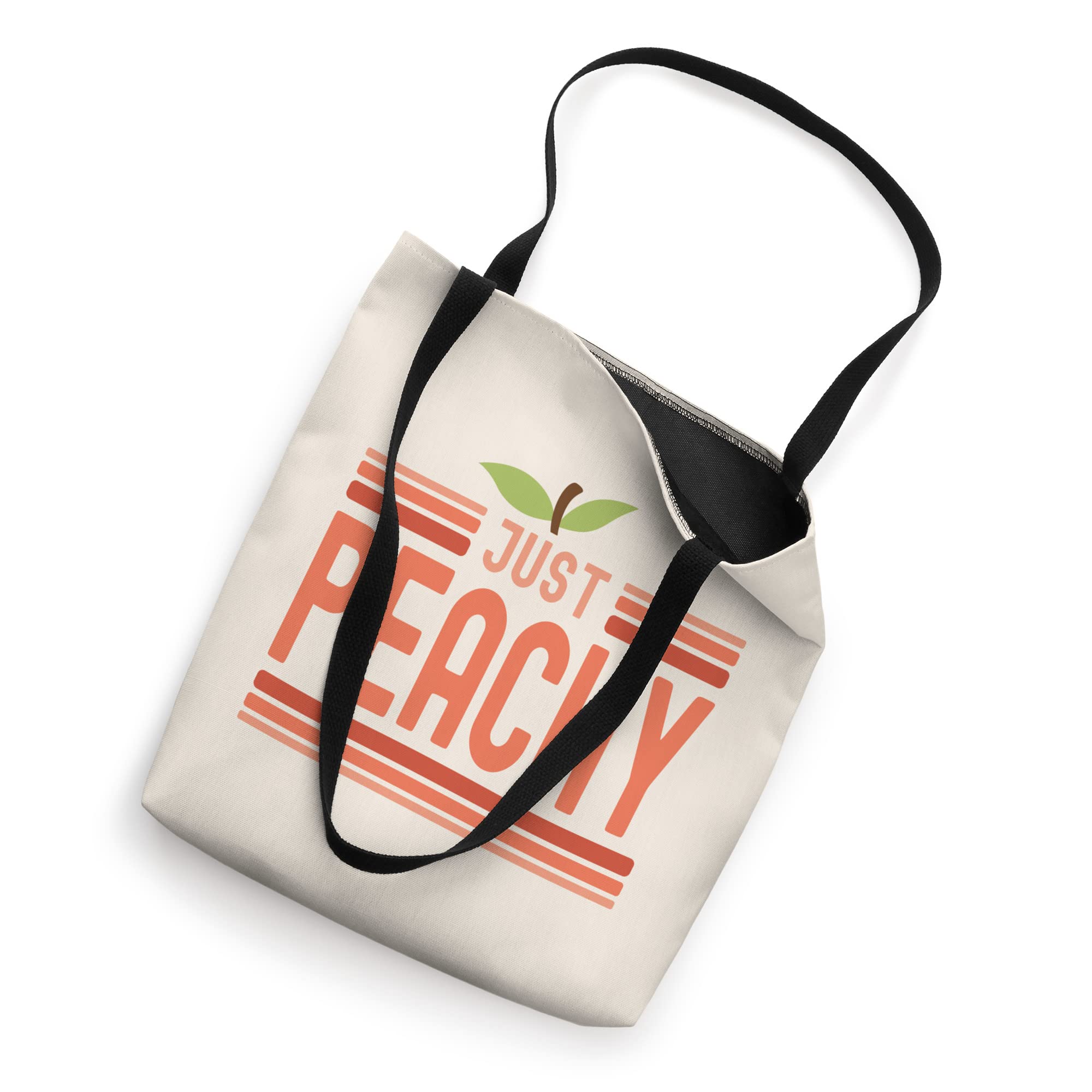 Just Peachy Cute Adorable Summer Peach Food Pun Tote Bag