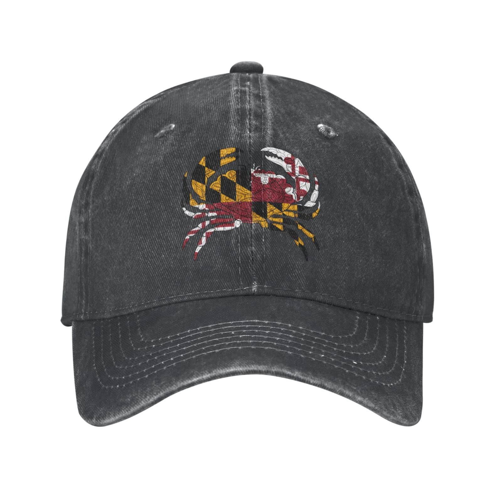 Maryland Chesapeake Bay Blue Crabs Unisex Baseball Cap Cotton Fits Men Women Washed Denim Adjustable Dad Hat