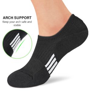 Amutost No Show Socks Womens Athletic Ankle Cushioned Socks