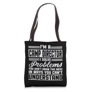 camp director apparel - funny awesome directors design tote bag