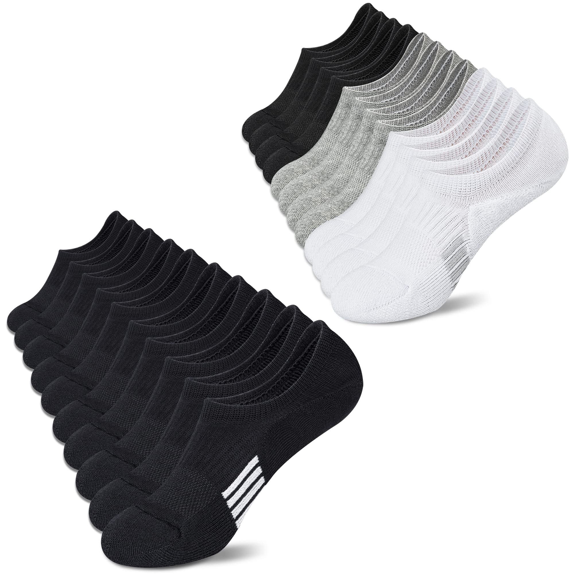 Amutost No Show Socks Womens Athletic Ankle Cushioned Socks