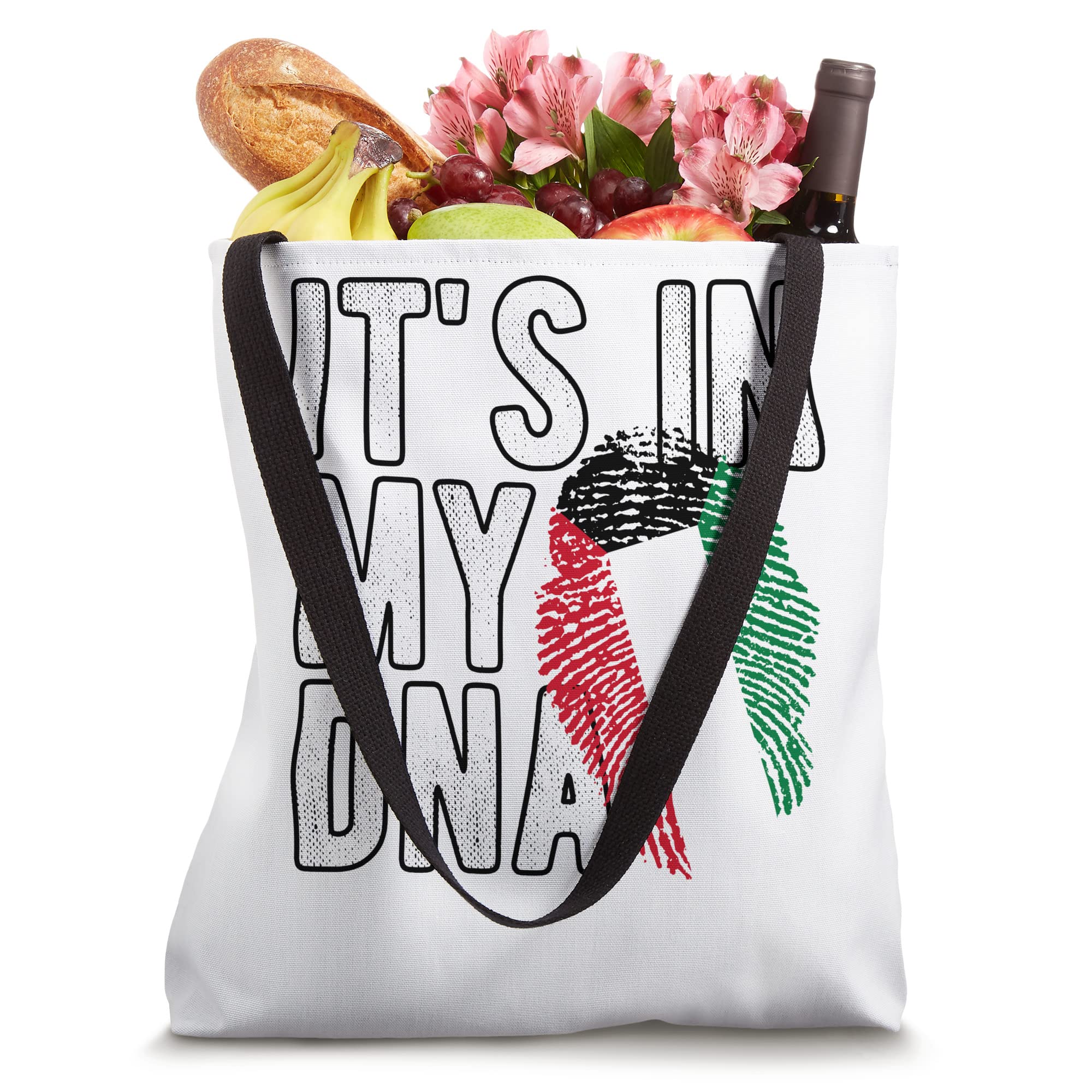 Funny it's in my DNA Kuwait flag Fingerprint Tote Bag