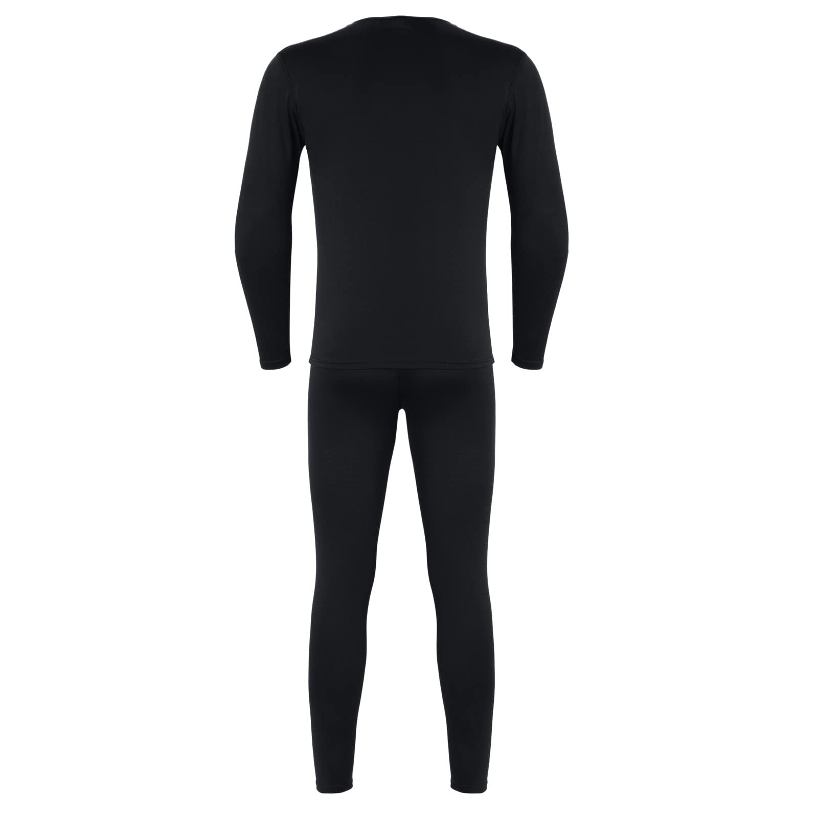 Mens Long Johns Thermal Set Winter Warm Heavyweight Long Johns Base Layer Fleece Lined Base Layer Set(Black,4X-Large)