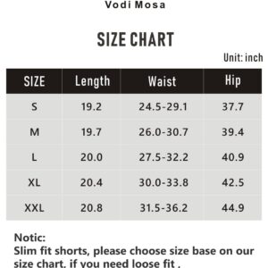 Vodi Mosa Sweat Shorts for Women High Waist Stretchy Comfy Cotton Shorts Womens Long Running Yoga Shorts (NavyBlue, L)