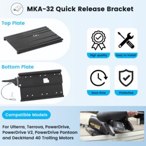 1854060 MKA-32 Quick Release Bracket with Cover Fit for Ulterra Terrova PowerDrive Trolling Motor