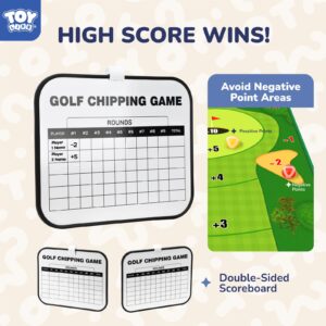 TOY Life Chipping Golf Practice Mats Golf Training Mat Indoor Outdoor Games for Adults Family Kids Outdoor Play Equipment Stick Chip Backyard Game (Copyrighted)(No Club Included)