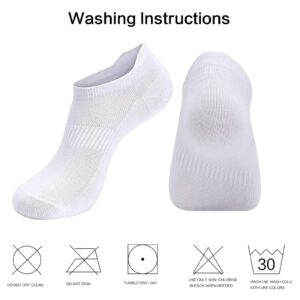 brookhaus Women Ankle Socks, 6/10 Pairs Athletic Socks for Women, Low Cut Running Cotton Socks, No-Show Sport Socks With Tab