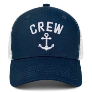 singwe crew hat captain hat boat accessories skipper baseball cap navy-blue sailor trucker hat for men women