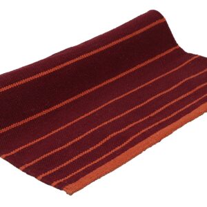 KD Yoga Rug Blanket Convert Plastic Yoga Mat to Eco Friendly 100% Cotton Reipping with Corner Pocket (Red-Orange)