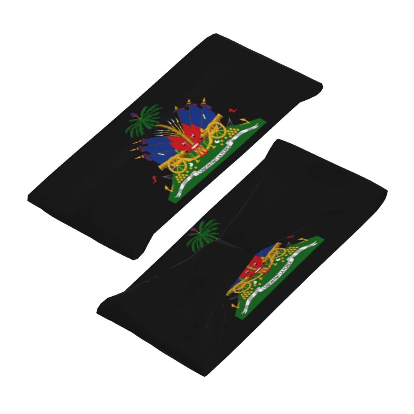 Coat of Arms Haiti Sports Headbands Unisex Yoga Non-Slip Quick-Drying Workout Hairband