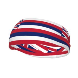 hawaiian flag sports headbands unisex yoga non-slip quick-drying workout hairband