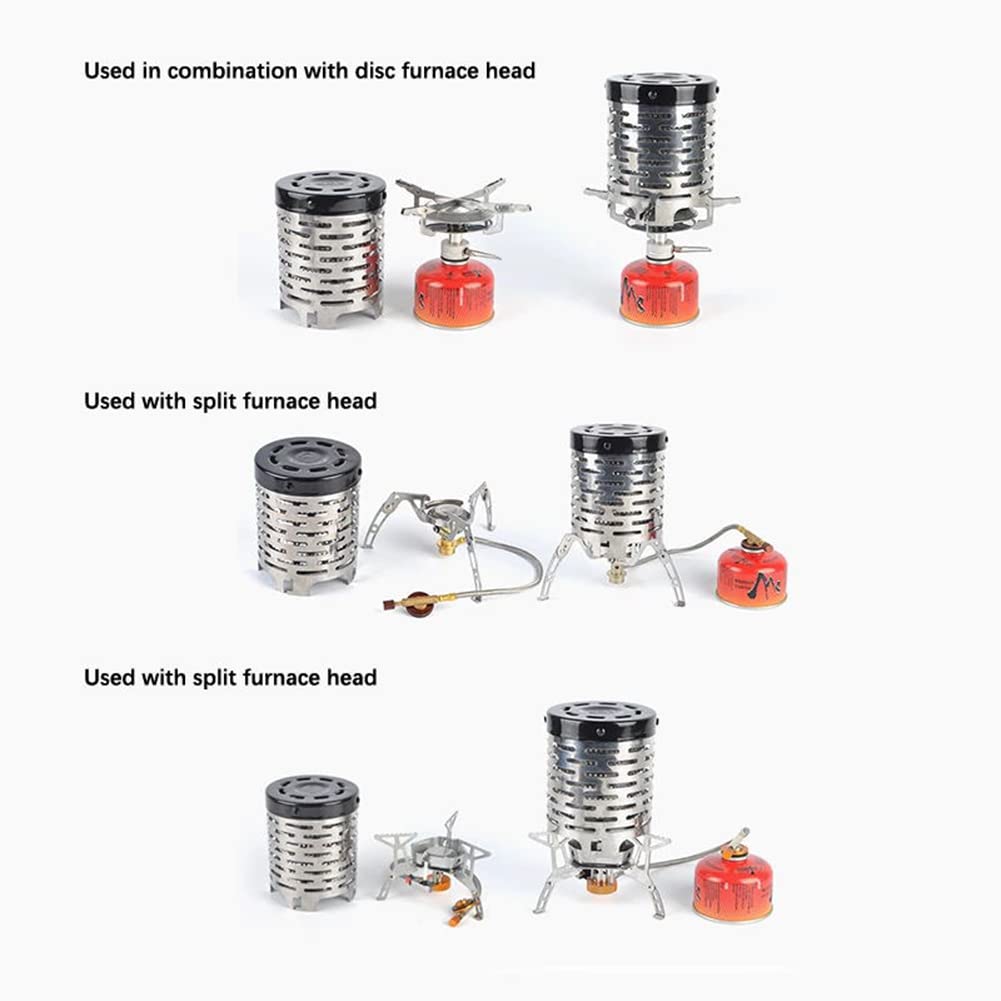 Camping Heated Stove,Outdoor Portable Stove Gas Heater Mini Stove Tent Heater Hand Warmer Winter Warm Stove For Indoor Outdoor Camping Hiking Equipment (Silver)