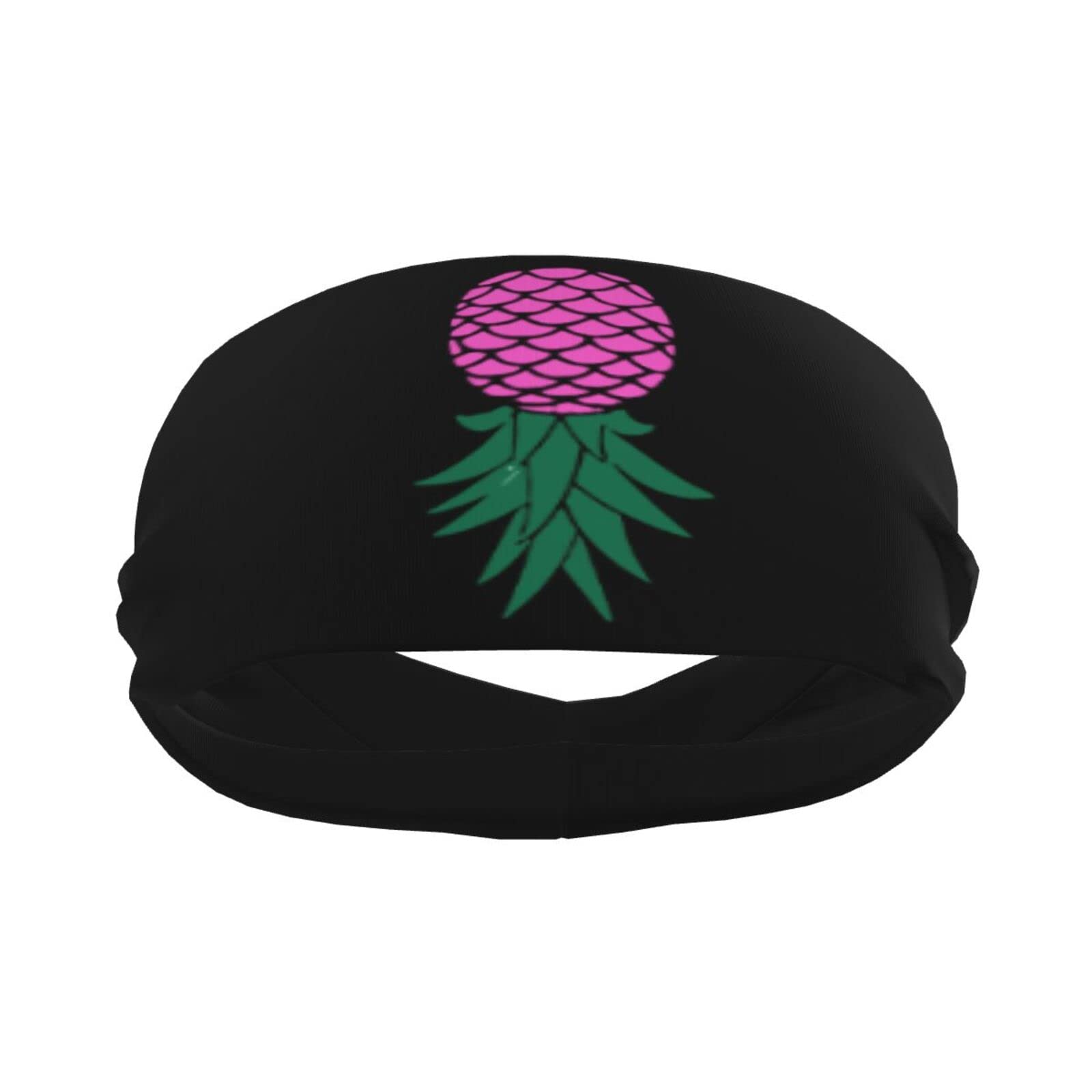 Upside Down Pineapple Sports Headbands Unisex Yoga Non-Slip Quick-Drying Workout Hairband