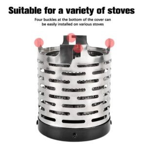 Camping Heated Stove,Outdoor Portable Stove Gas Heater Mini Stove Tent Heater Hand Warmer Winter Warm Stove For Indoor Outdoor Camping Hiking Equipment (Silver)