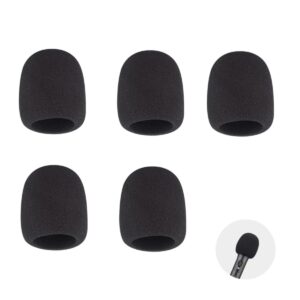 5 pack foam mic cover handheld microphone windscreen （black)