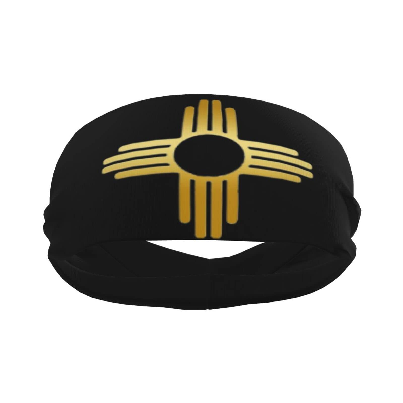 New Mexico Zia Sun Symbol Sports Headbands Unisex Yoga Non-Slip Quick-Drying Workout Hairband