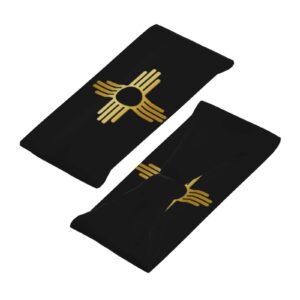 New Mexico Zia Sun Symbol Sports Headbands Unisex Yoga Non-Slip Quick-Drying Workout Hairband