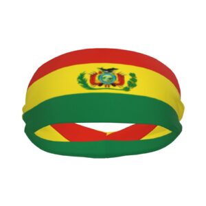 Bolivia Flag Sports Headbands Unisex Yoga Non-Slip Quick-Drying Workout Hairband