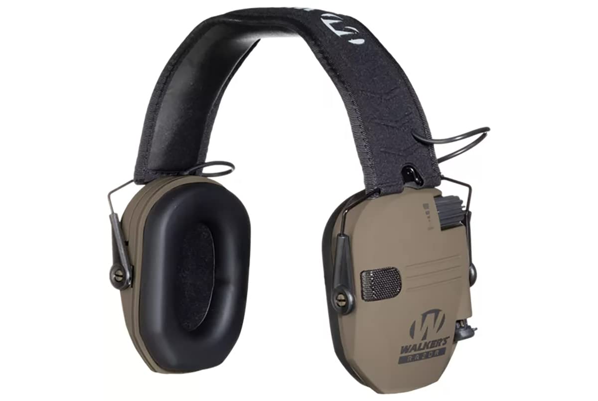 Walker's GWP-RSEMPAT-FDE Electronic Muffs & Razor Walkie Talkie Handsfree Communication up to 3 Miles Black