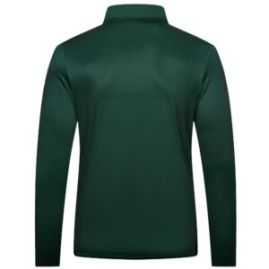 AULEEGAR Mens Long Sleeve Polo Shirts Casual with Collar XL Green