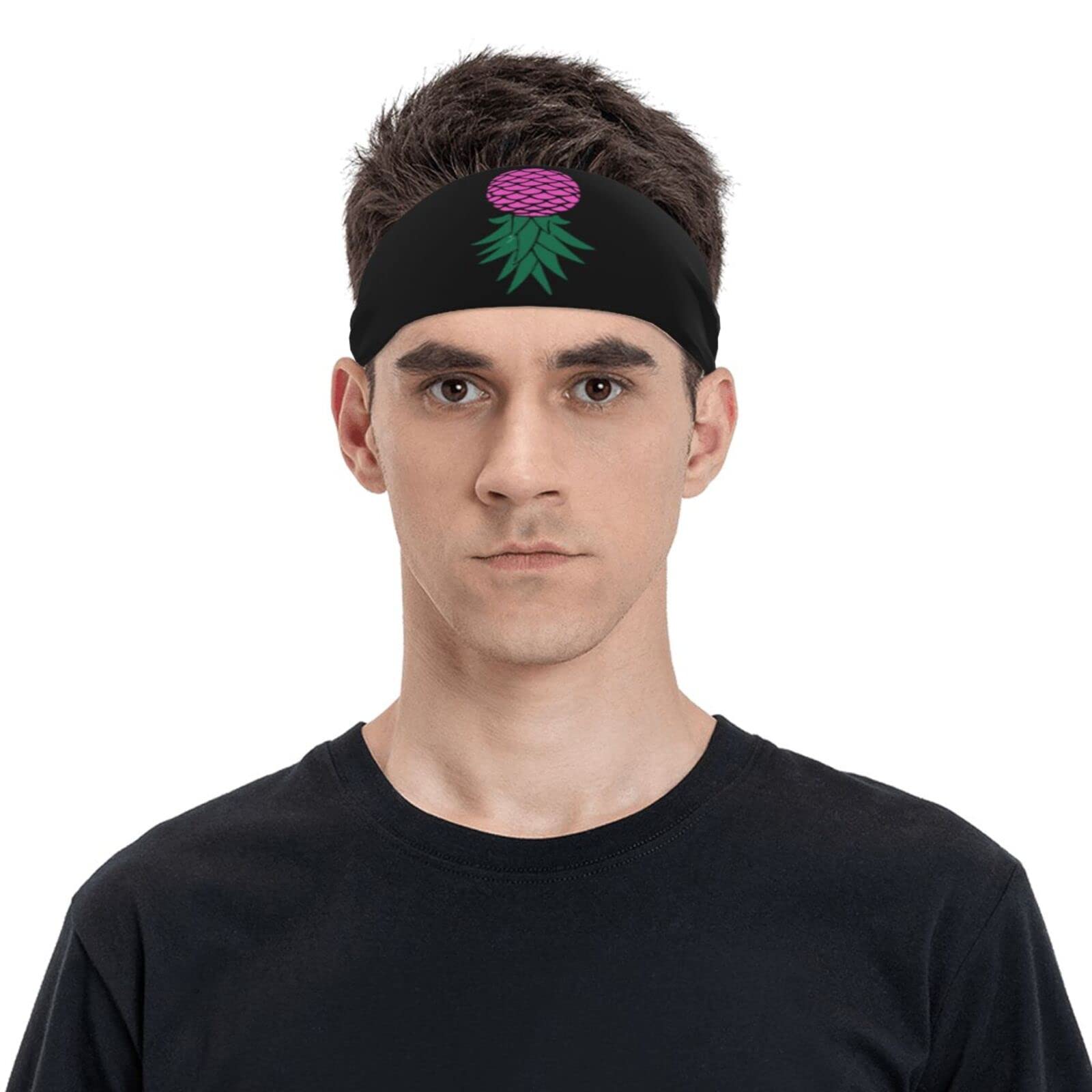 Upside Down Pineapple Sports Headbands Unisex Yoga Non-Slip Quick-Drying Workout Hairband