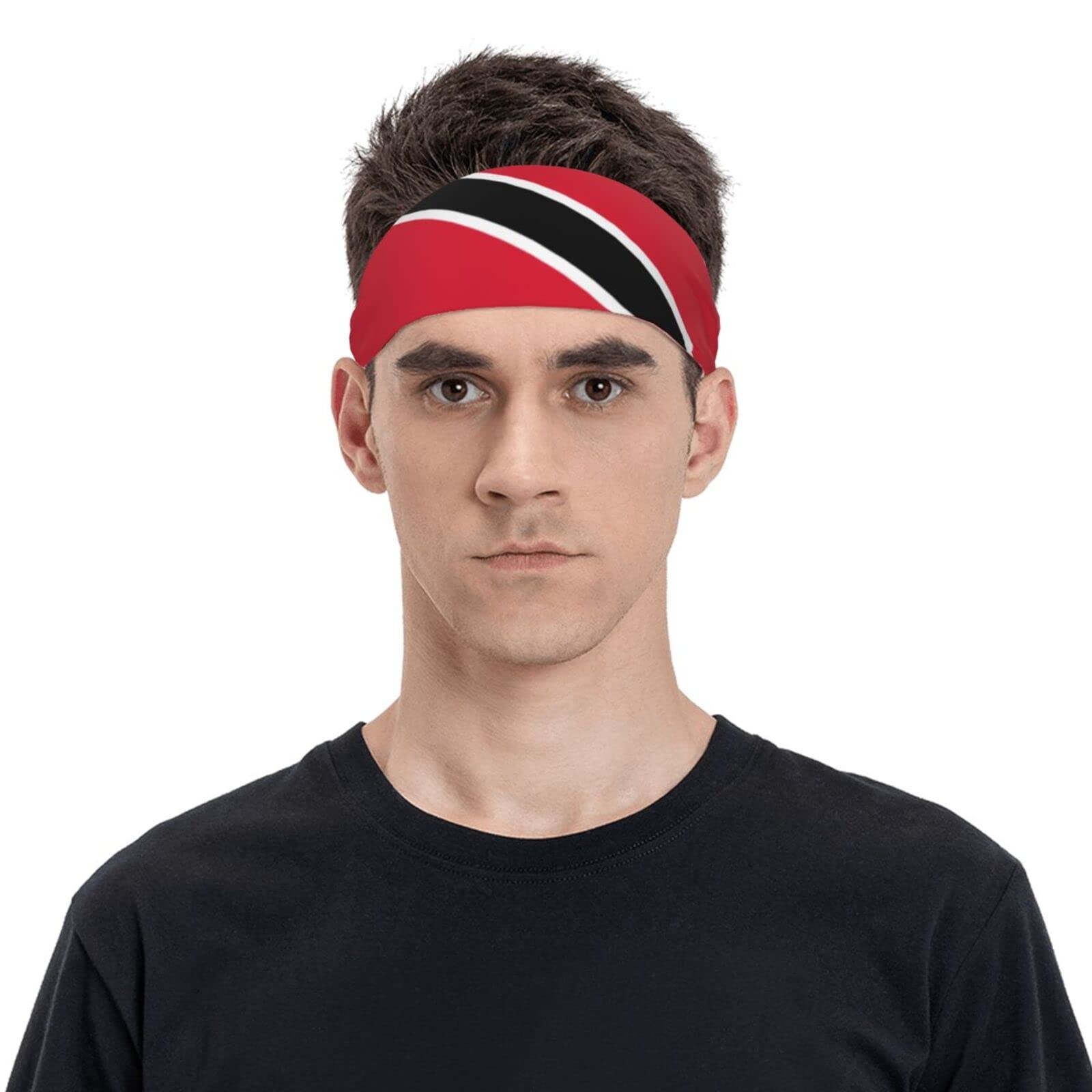 Trinidad and Tobago Sports Headbands Unisex Yoga Non-Slip Quick-Drying Workout Hairband