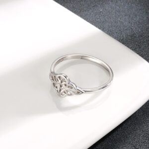 zaxsj Irish Celtic Knot Ring for Women : 925 Sterling Silver Celtic Love Knot Ring Jewelry Gift for Women Girlfriend Wife (7)