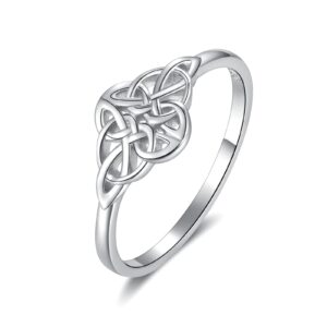 zaxsj irish celtic knot ring for women : 925 sterling silver celtic love knot ring jewelry gift for women girlfriend wife (7)